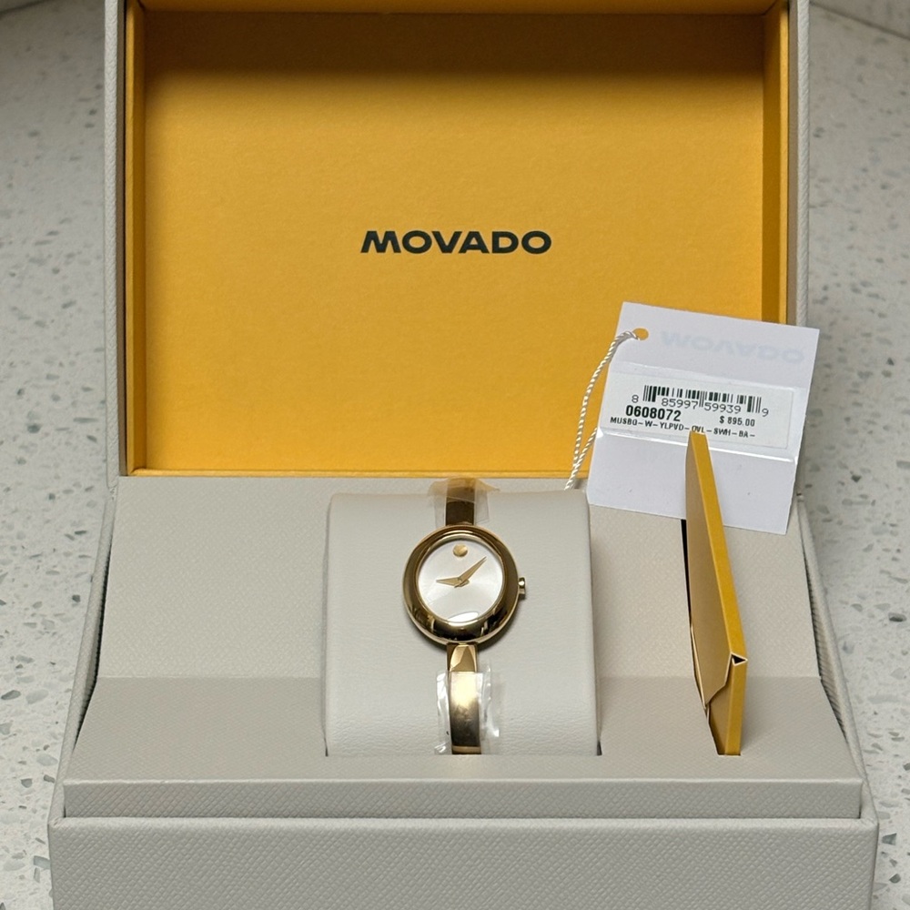 Ladies' Movado Museum Gold-Tone PVD Bangle Watch